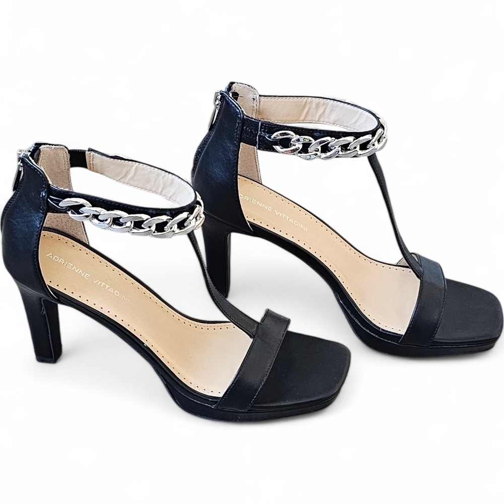 Adrienne Vittadini Chain Strap Heels Size 10